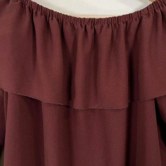 Aritzia  Wilfred Off Shoulder Long Sleeve Morel Blouse - Picture 12 of 12